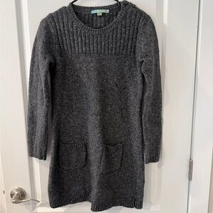 Boden Dark Gray Wool Alpaca Knit Sweater Dress US 8